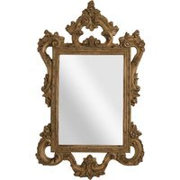 Arris Antonio White Wall Mirror - Gold