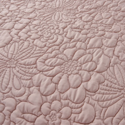 3D Embossed Chunky Floral Pattern Duvet Set - Dusky / Single - thumbnail 2