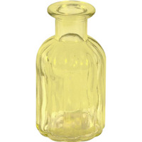 Yellow Glass Bud Vase - H13.7 x W7.5cm / 13.7cm