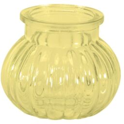 Yellow Glass Bud Vase - H13.7 x W7.5cm / 13.7cm - thumbnail 3