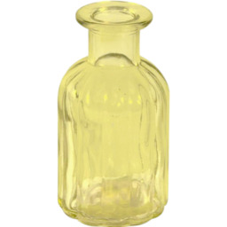 Yellow Glass Bud Vase - H13.7 x W7.5cm / 13.7cm - thumbnail 2
