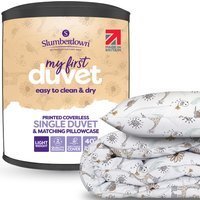 Slumberdown Kids Animal Print Coverless Comfort 4.5 Tog Duvet - White