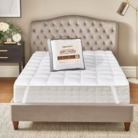 NightComfort 1000GSM Bound Edge Box Stitched Mattress Topper Pad - White / 90cm