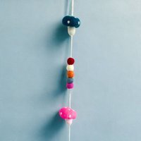 Felt Wall Hanging Mushrooms MultiColor - Multicolor