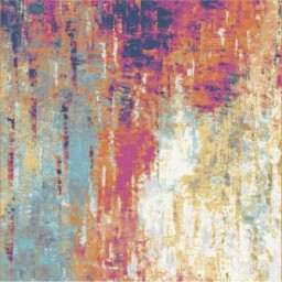 Bold Multicolour Distressed Abstract Living Area Rug - Multicolour / 170cm - thumbnail 2