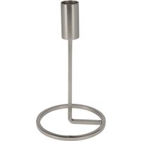 Metal Taper Candle Holder - Silver / 19cm / 1