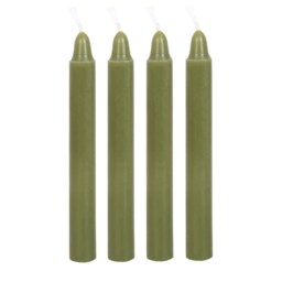 Cedar  Pine Yule Ritual Spell Candle Set - Green - thumbnail 2