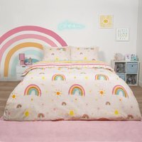 Dreamscene Rainbow Print Duvet Cover Pillowcase Set - Multi / Double