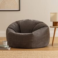 Classic Cord Bean Bag - Grey - thumbnail 1