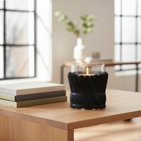 Kuta Black Large Candle Holder - Black