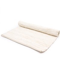 Large Cream Indian Handloom Cotton Rug Soft Durable Elegant - Cream