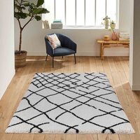 Moroccan Berber Shaggy Rugs Living Room Abstract Design - Stone / 120x170 cm Rectangle - thumbnail 1