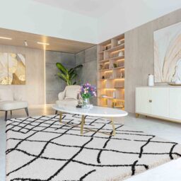 Moroccan Berber Shaggy Rugs Living Room Abstract Design - Stone / 120x170 cm Rectangle - thumbnail 2