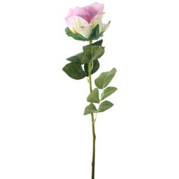 Single Stem Silk Garden Rose - H35cm - Pale Pink - thumbnail 4