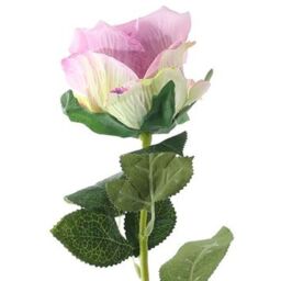 Single Stem Silk Garden Rose - H35cm - Pale Pink - thumbnail 5