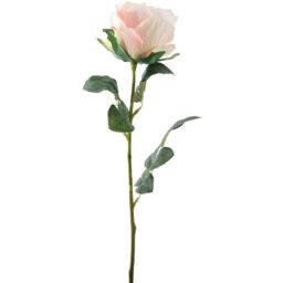 Single Stem Silk Garden Rose - H35cm - Pale Pink - thumbnail 2