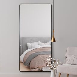 Angulis Black Curved Mirror  - Black - thumbnail 2