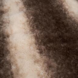 Faux Fur Stripe Throw - Brown - thumbnail 5