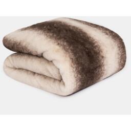 Faux Fur Stripe Throw - Brown - thumbnail 3