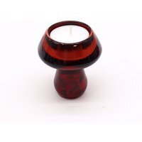 Vampire Red Mushroom Flip Candle Holder Stylish Table Decor Tealight Stand - Red - thumbnail 1