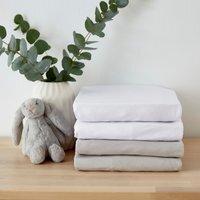 Martex Baby Crib Fitted Sheet White - White