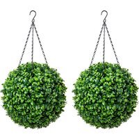 Artificial Laurel Topiary Balls Set of 2 - Green - image 1