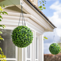 Artificial Laurel Topiary Balls Set of 2 - Green - thumbnail 2