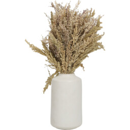 Natural Grass in a Ceramic Vase - Natural - thumbnail 2