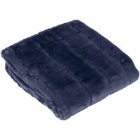 Empress Faux Fur Throw - Navy / 200cm