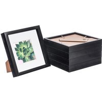 "3D Box Photo Frame - 8x8"" with 4 x 4"" Mount - Pack of 5 - Black" - image 1