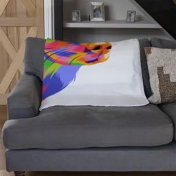 Amazing Illustration Dog Pop Art Blanket - Green - thumbnail 3
