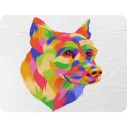 Amazing Illustration Dog Pop Art Blanket - Green - thumbnail 2
