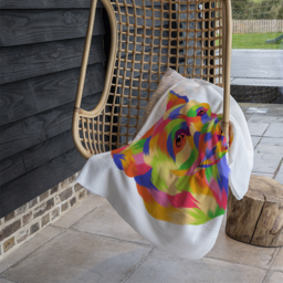 Amazing Illustration Dog Pop Art Blanket - Green - thumbnail 4