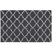 Bosie Kensington Townhouse Large Diamond Lattice Rug - Grey & White
