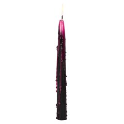 Set of 4 Vampire Tears Taper Candles for Gothic Decor Gifts - Black - thumbnail 4