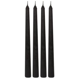 Set of 4 Vampire Tears Taper Candles for Gothic Decor Gifts - Black - thumbnail 3