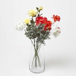 Homescapes Poppy  Rose Orange and Yellow Artificial Bouquet - Orange - thumbnail 3