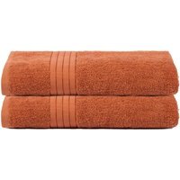 Pack of Cotton Bath Sheet Towels - Burnt Orange / 150cm / 2 - thumbnail 1