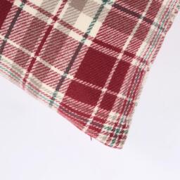 Pack Of Dorset Woven Check Cushion Covers - Red / 2 - thumbnail 2