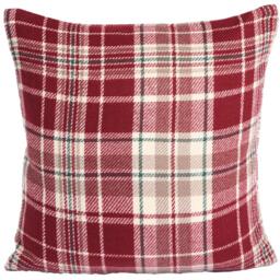 Pack Of Dorset Woven Check Cushion Covers - Red / 2 - thumbnail 4