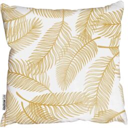 Golden Tropical Palm Tree Leaves Outdoor Cushion - Yellow / 60cm - thumbnail 2