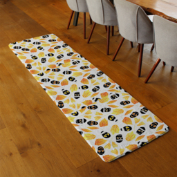Autumn Leaves  Halloween Skulls Runner Rug - Yellow - thumbnail 3