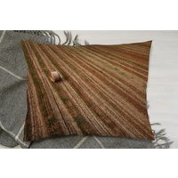 Aerial View Of Hay Bale Fields Cushion - Brown - thumbnail 1