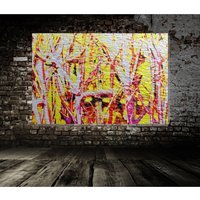 French River Thames and Red Branches Graphic Art on Canvas - Yellow / 152cm - image 1