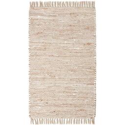 Homescapes Horizon Neutral Chevron Hemp Chindi Rug - Natural / 150cm - thumbnail 3