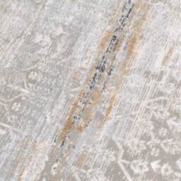 Distressed Aztec Motif Living Area Rug - Greige / 150 x 80cm - thumbnail 3