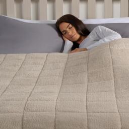 Teddy Fleece Weighted Blanket Throw - Natural / 200cm - thumbnail 5