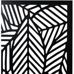 Indoor/Outdoor Graphic Metal Wall Screen - Black - thumbnail 3