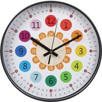 Kidkid Kids Round Wall Clock Teach Time Modern Colourful Design - Colourful - image 1