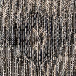 Grey Tribal Outdoor Weatherproof Rug - Deep Grey / 170 x 120cm - thumbnail 2